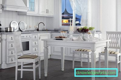 Białe krzesła do kuchni