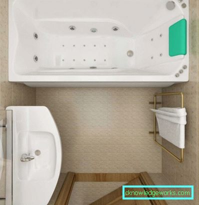 Projekt łazienki 3 kwadratowy. m. - 64 zdjęcia pięknego wnętrza w stylu minimalizmu