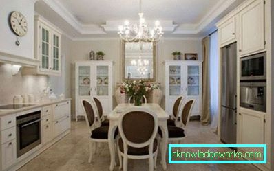 Kuchnia-salon 25 m2 - układ