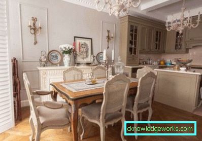 Kuchnia-salon 25 m2 - układ