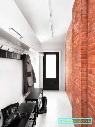 Mała sala w Chruszczowie - zdjęcie projektu wąskiego korytarza