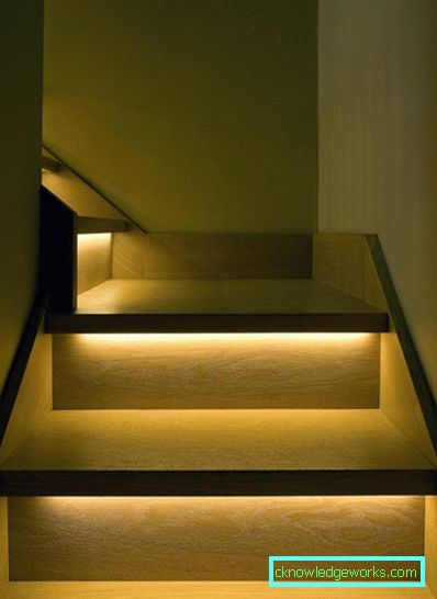 144-schodowe oświetlenie w domu - 100 zdjęć